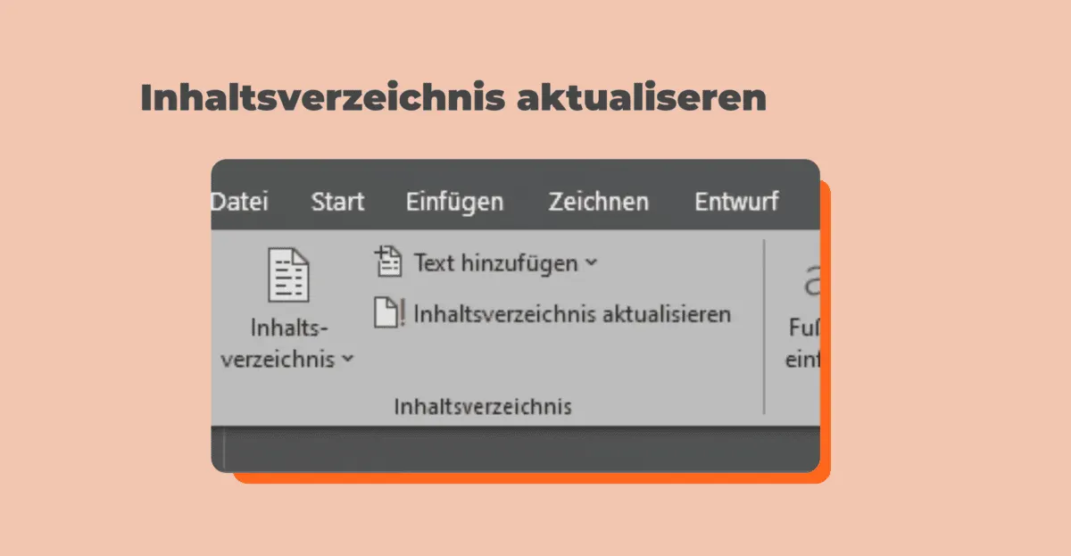 Inhaltsverzeichnis aktualisieren
