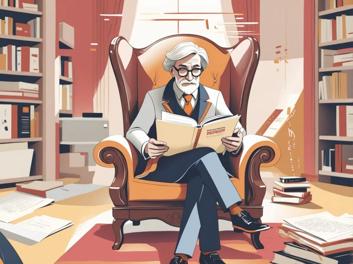 Professor liest Abschlussarbeit